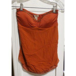 "twenty one" orange strapless top